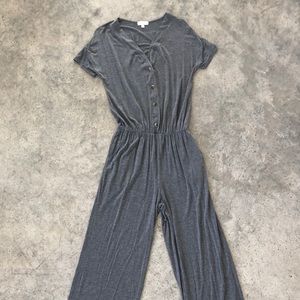 Short Sleeve Gray Romper
